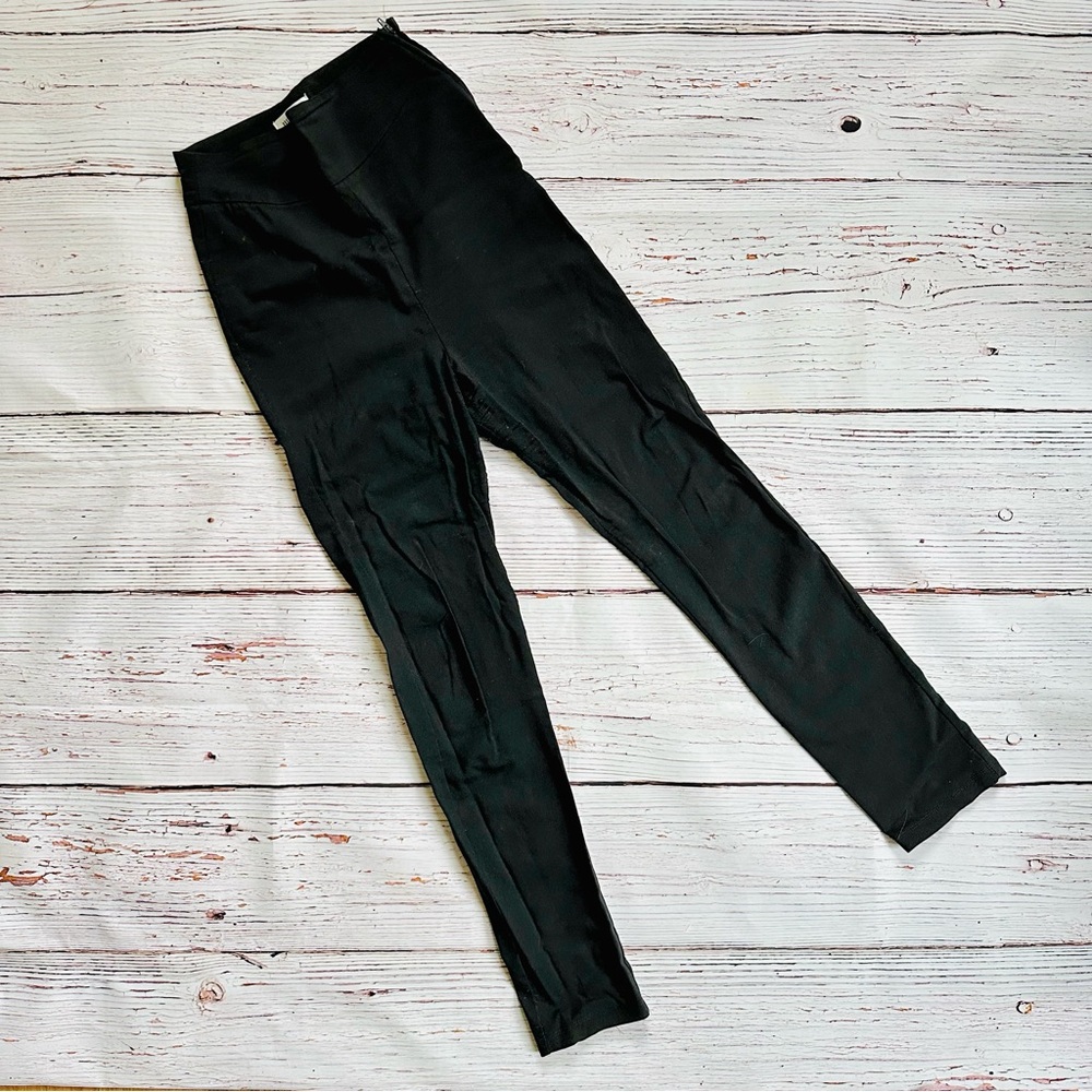 Unique Vintage Black Stretch High Waist Rizzo Cigarette Pants